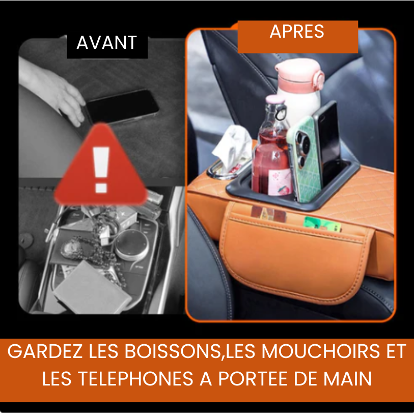 Organiseur Multifonctionnel d'Accoudoir de Voiture